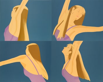 Alex Katz, Night: William Dunas Dance (Pamela) Suite, Four Lithographs on Arches