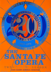 Robert Indiana, The Santa Fe Opera, Screenprint Poster on Foil
