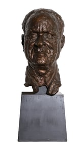 Chaim Gross, Bust of Yitzhak Rabin, Bronze Sculpture