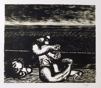 Juan Garcia Ripolles, Figura en la Playa, Screenprint