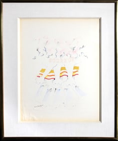 Juan Sanchez Juarez, Socre Up, Ink, Pencil and watercolor