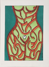 Alfredo Garzon, Maze, Watercolor on Paper