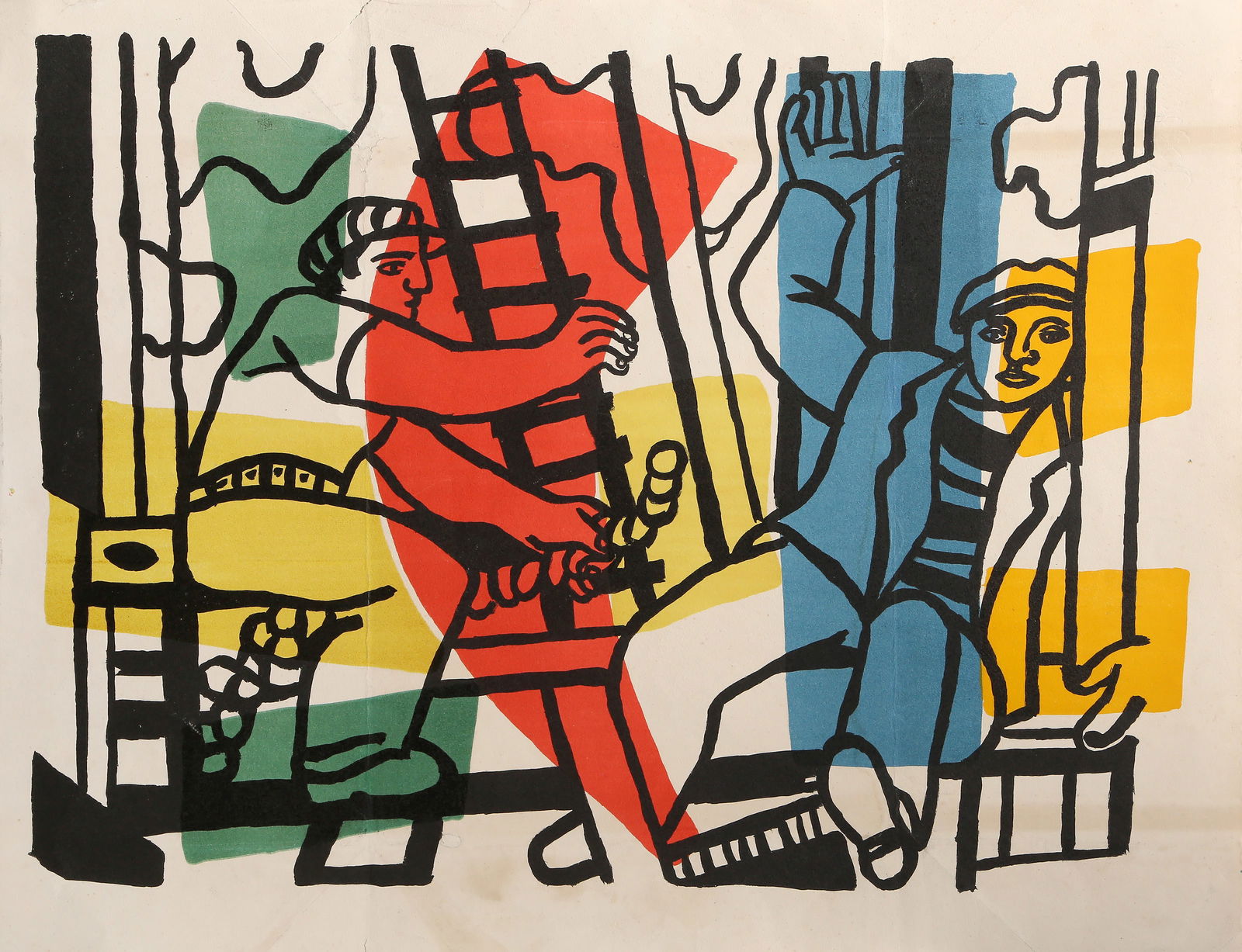 Fernand Leger Composition Aux Dominos Lithograph