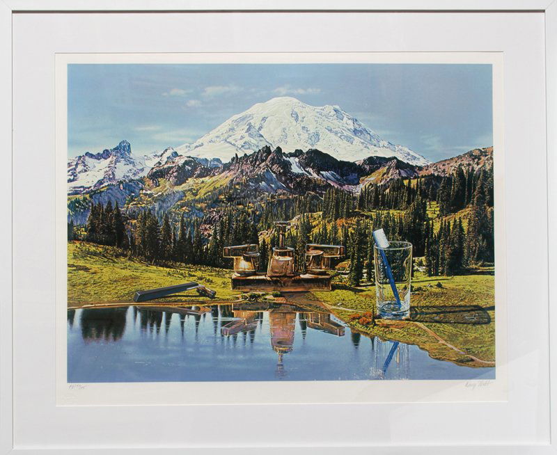 Doug Webb, Faucet, Serigraph: Artist: Doug Webb, Turkish (1946 - ) Title: Faucet Year: 1985 Medium: Serigraph, signed and numbered in pencil Edition: AP 53/75 Size: 29.5 in. x 36 in. (74.93 cm x 91.44 cm) Frame Size: 31 x 38 inche