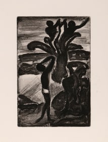 Georges Rouault, Incantation from Le Reincarnations du Pere Ubu, Aquatint on Arches