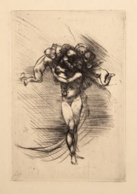 Auguste Rodin, Le Printemps, Drypoint Etching