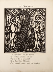Raoul Dufy, Le Serpent, Woodblock