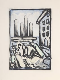 Georges Rouault, Christ Au Faubourg, Aquatint and Etching