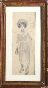 Frantisek Kupka, Personnage, Crayon on Paper