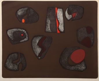 Benita Sanders, Octet, Embossed Etching and Aquatint on Arches