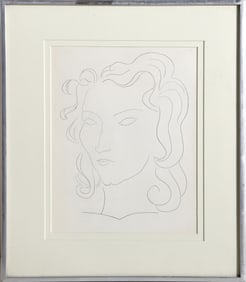 Henri Matisse, Tete (From Poesie), Etching