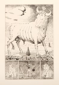 Lucien Coutaud, Le Taureau Blanc III, Etching