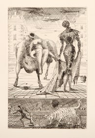 Lucien Coutaud, Le Taureau Blanc IV, Etching