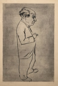 Unknown Artist, Portrait Of Man, Etching on japon