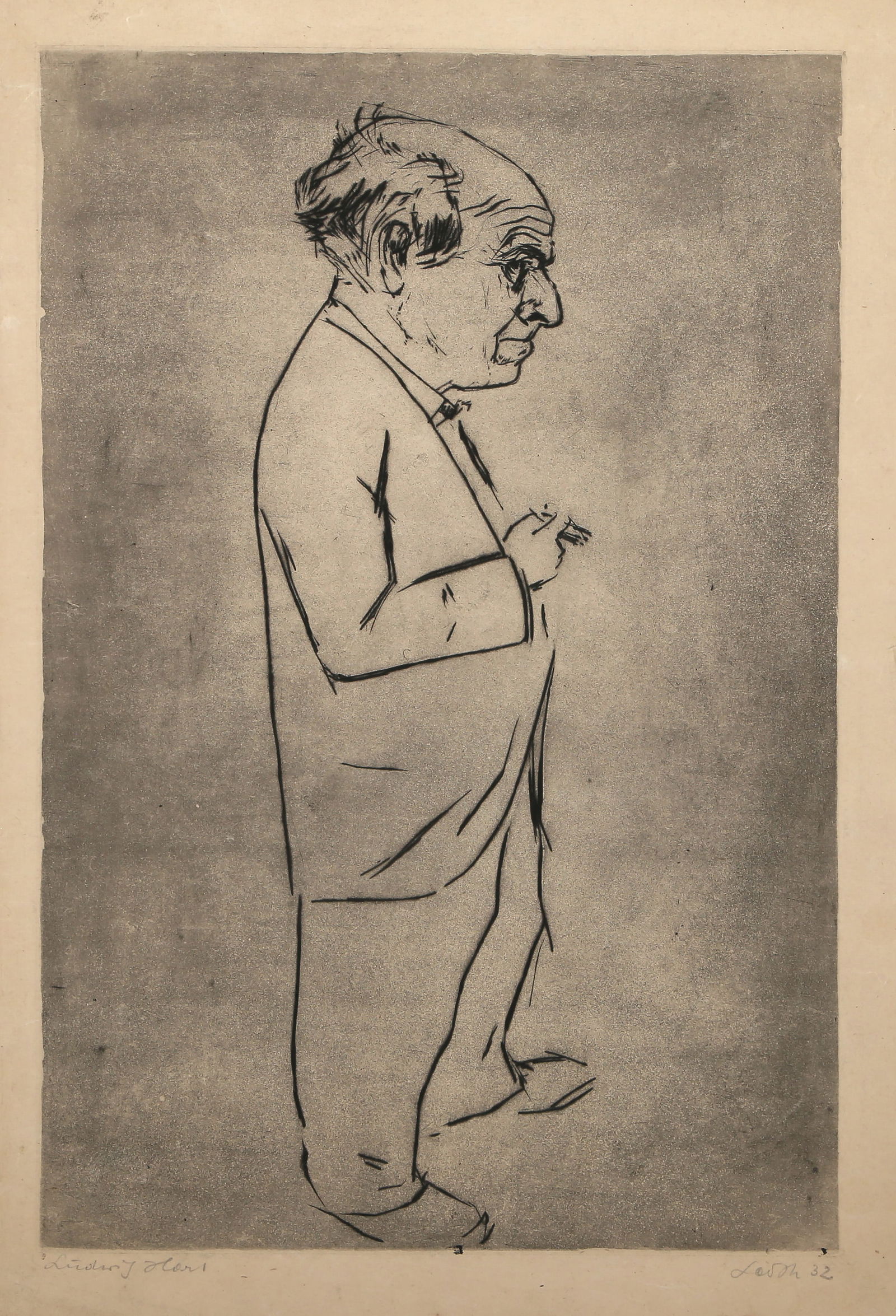 Unknown Artist, Portrait Of Man, Etching on japon (1 of 4)