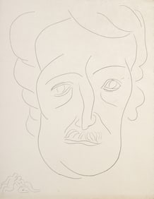 Henri Matisse, Edgar Allen Poe from Poesies, Etching on thin wove paper