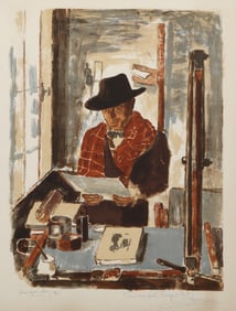 Pierre-Eugene Clairin, Artist Ravel the Lithographer, Lithograph on BFK Rives