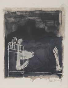 Ben Shahn, Screams of Women in Labor from the Rilke Portfolio, Lithograph on Richard de Bas