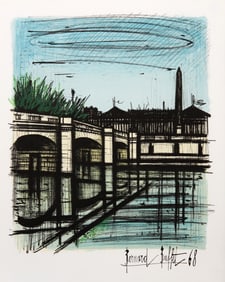 Bernard Buffet, Place de la Concorde, Lithograph