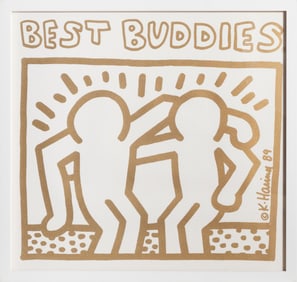 After Keith Haring, Best Buddies Portfolio Coversheet, Screenprint
