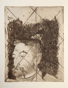 Paul Gauguin, Portrait de Stephane Mallarme (Canceled Plate), Etching