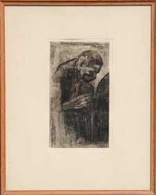Kathe Kollwitz, Portrait of a Man, Etching