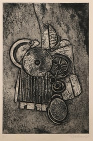 Murray Tinkelman, Photogram II, Etching with embossing