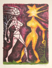 Jacques Herold, Personnages Surrealistes, Lithograph