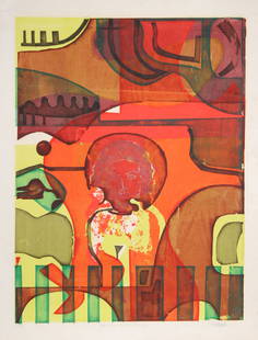 Dennis Ashbaugh, Hovering Parallax, Screenprint: Artist: Dennis Ashbaugh, American (1946 - ) Title: Hovering Parallax Year: circa 1965 Medium: Screenprint, signed and numbered in pencil Edition: 4/10 Size: 28.5 x 22.5 in. (72.39 x 57.15 cm)