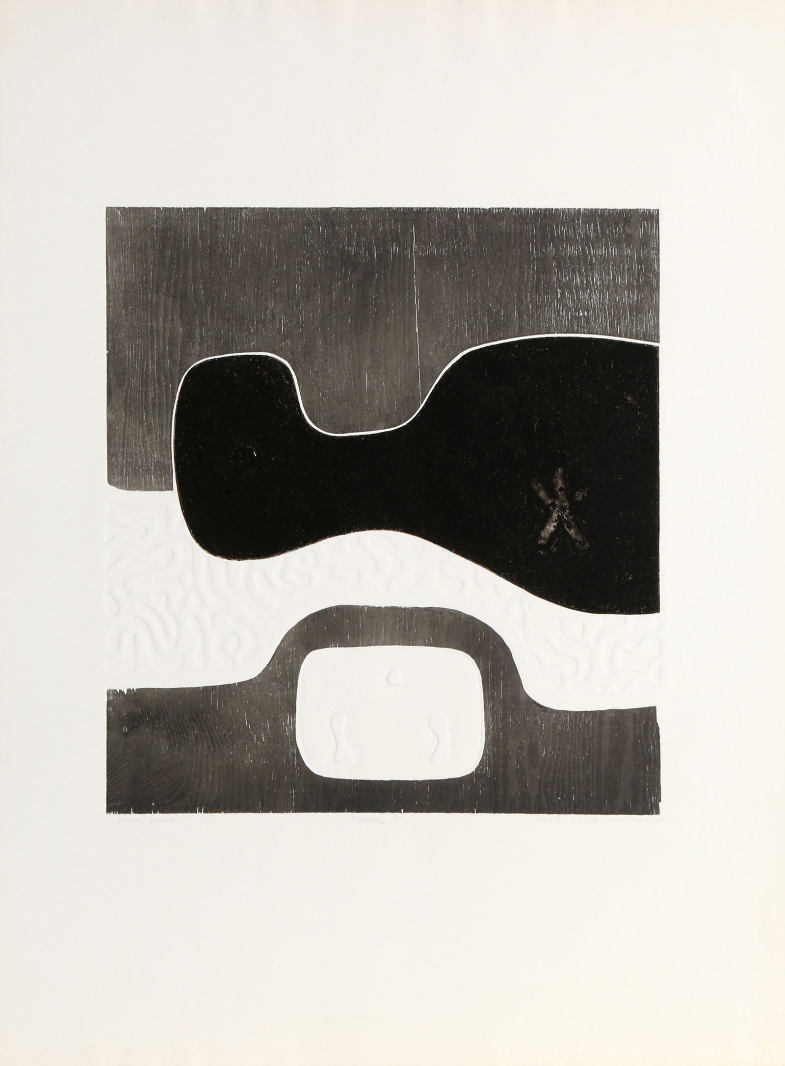 Walter Feldman, Ezekiel, Woodcut with Embossing on BFK Rives (1 of 5)
