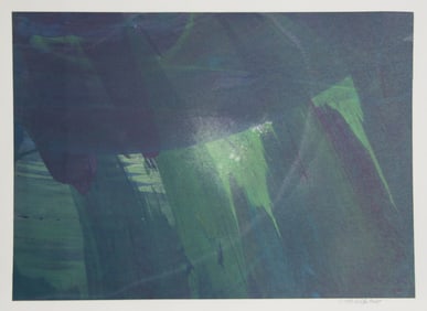 Larry Middlestadt, Green Abstract I, Monoprint