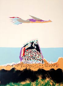 Benny Andrews, Glider, Lithograph on BFK Rives