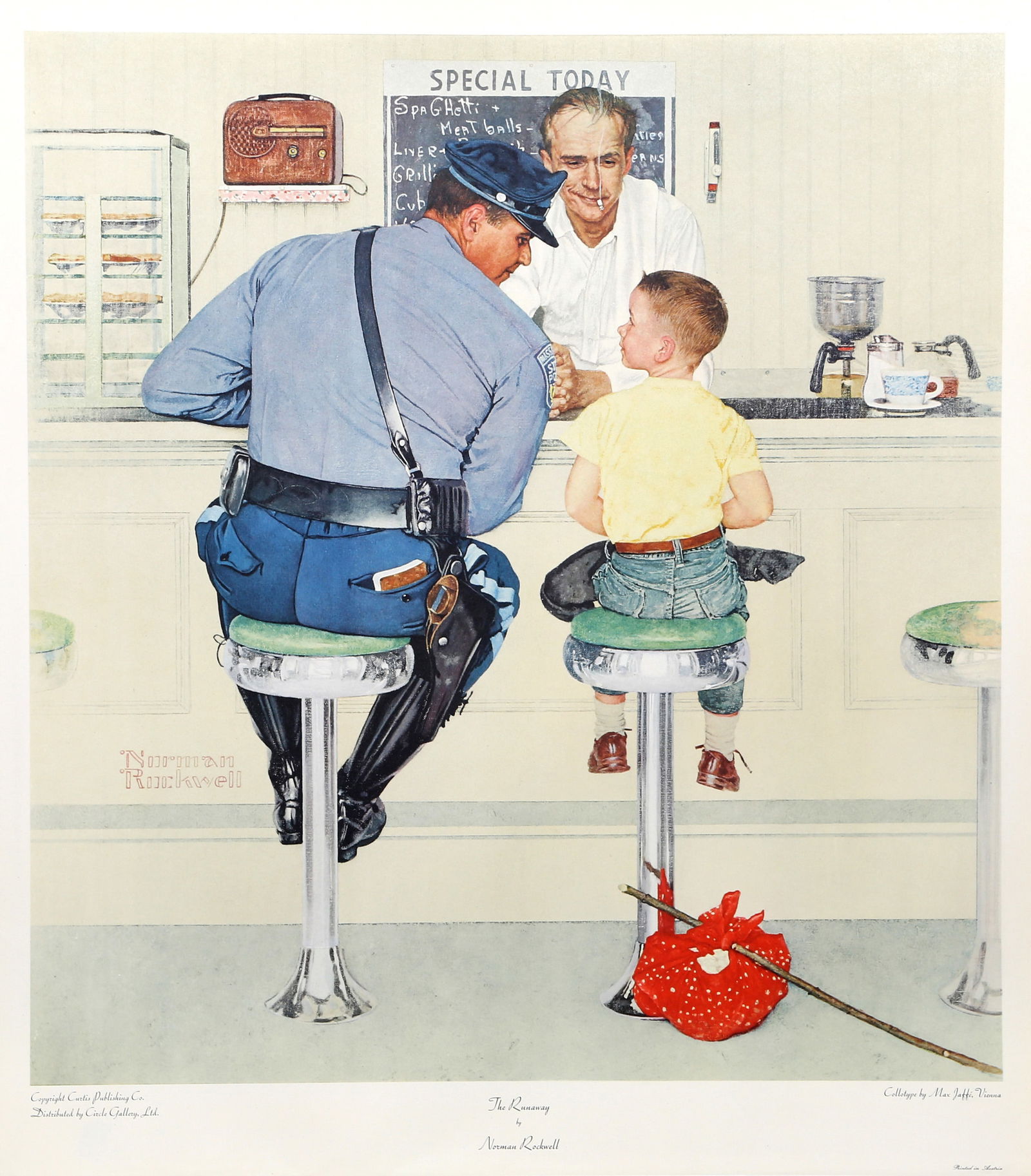 Norman Rockwell, The Runaway, Collotype Poster (1 of 1)