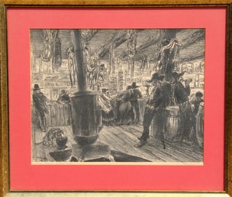 Ira Moskowitz, Interior Navajo Trading Post, Lithograph