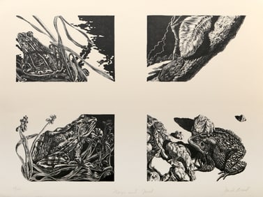 Jack Beal, Frogs and Toads from Conspiracy: The Artist as Witness, Lithograph