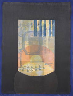 Michael David, Black from the Being Series, Lithograph: Artist: Michael David, American (1954 - ) Title: Black from the Being Series Year: 1991 Medium: Lithograph, signed and numbered in pencil Edition: 50 Size: 46 x 35 in. (116.84 x 88.9 cm)