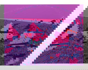 Risaburo Kimura, City 182, Screenprint