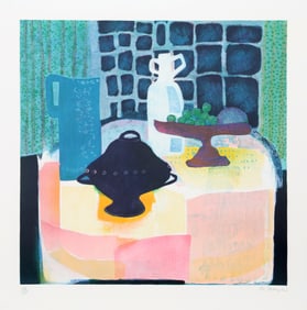 Wendy Chazin, Black Soup Tureen, Lithograph