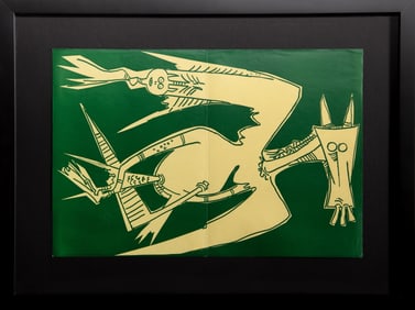 Wifredo Lam, Cigognes Ciseaux Gigognes (Nesting Scissor Storks), Lithograph