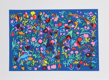 Linda Bastian, Nine Birds, Screenprint