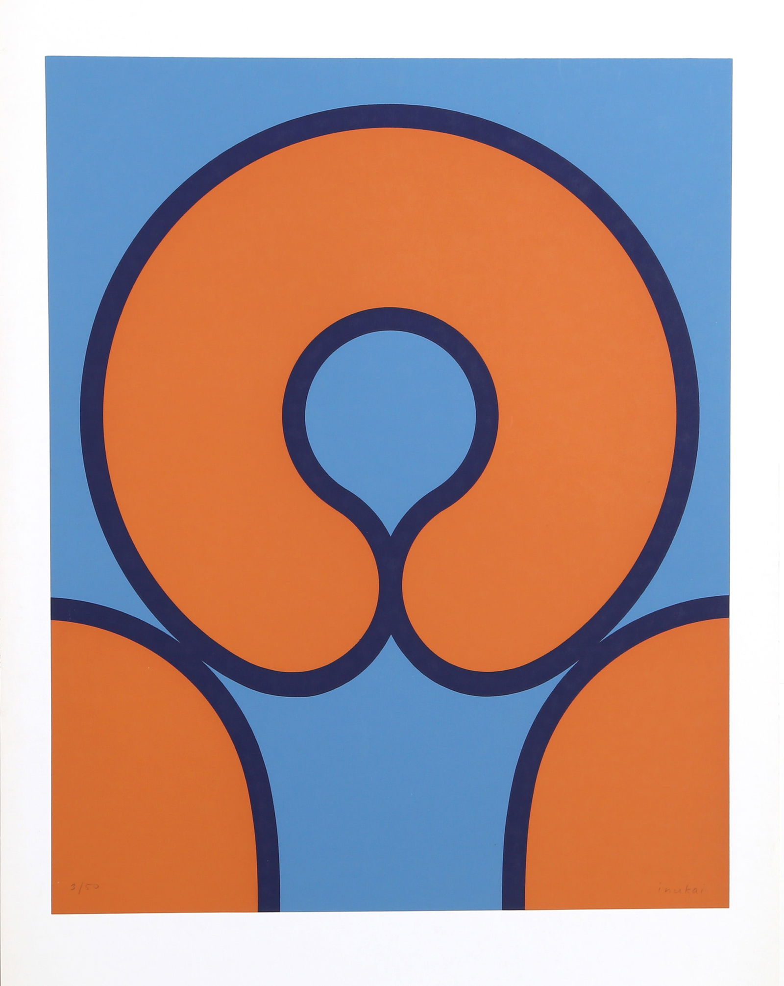 Kyohei Inukai (aka Earle Goodenow), Egg (Orange), Screenprint: Artist: Kyohei Inukai (aka Earle Goodenow), American (1913 - 1985) Title: Egg (Orange) Year: circa 1970 Medium: Screenprint, signed and numbered in pencil Edition: 50 Image Size: 25 x 20 inches Size: