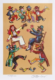 Jovan Obican, Horah Dance, Offset Lithograph