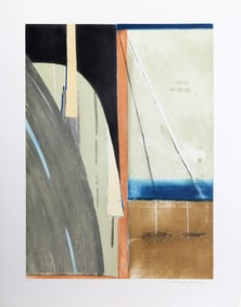 Diana Gonzalez Gandolfi, Bridge in Merida, Etching with Hand Coloring on paper