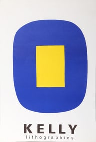Ellsworth Kelly, Jaune sur Bleu, Lithograph Poster