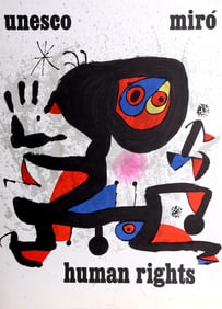 Joan Miro, UNESCO: Human Rights, Lithograph Poster