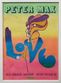 Peter Max, Love, Poster mounted to linen