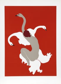 Daphne Mumford, Three Wild Swans, Screenprint