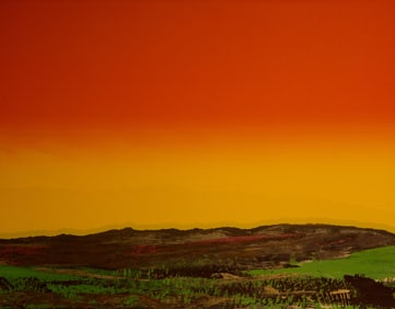 Joseph Grippi, Desert at Sunset, Screenprint Monoprint