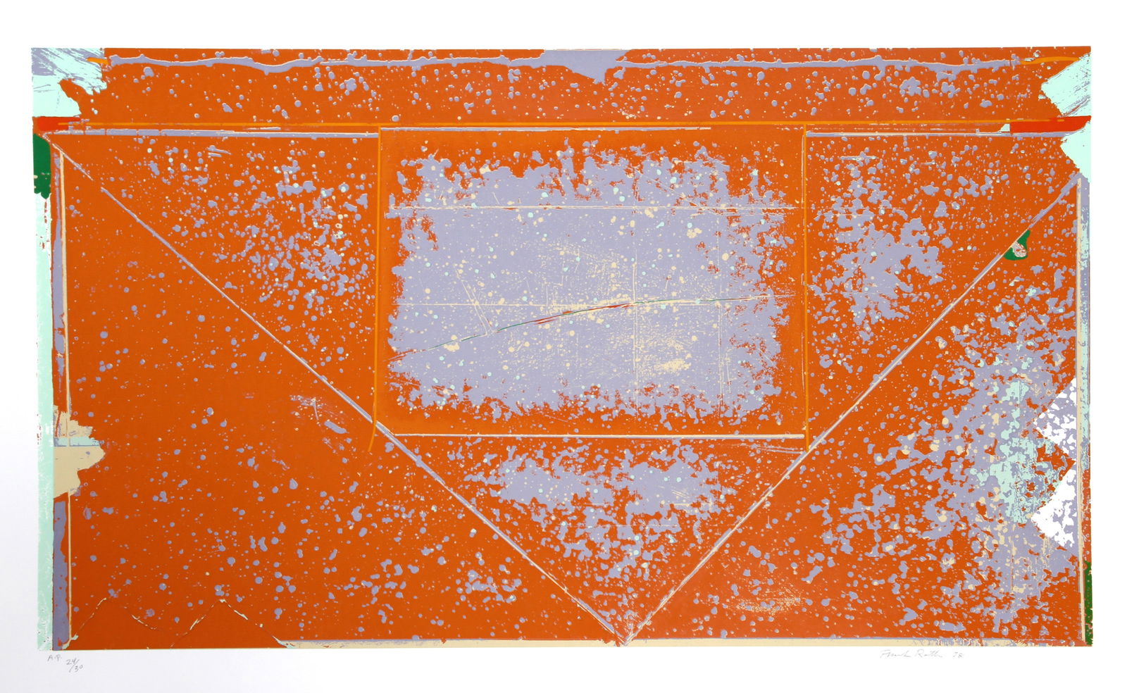 Frank Roth, Untitled III, Screenprint: Artist: Frank Roth, American (1936 - ) Title: Untitled III Year: 1978 Medium: Screenprint, signed and numbered in pencil Edition: AP 30 Image Size: 24 x 42 inches Size: 30.5 in. x 47 in. (77.47 cm x 1