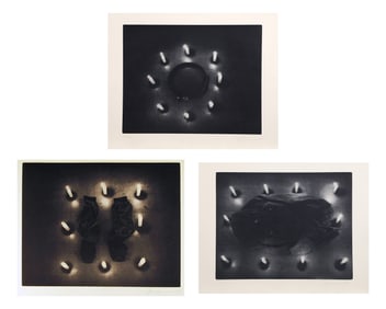Les Levine, Lot of 3 Photo-Etchings from the Candlelight Series